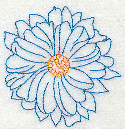Embroidery Design: Tropical Flower J 3.41w X 3.51h