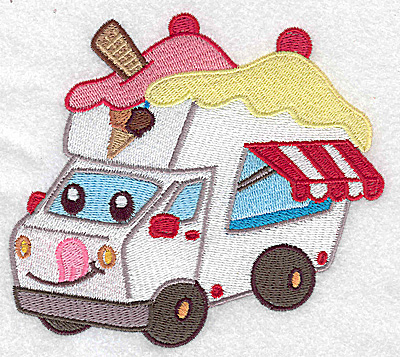 Embroidery Design: Ice Cream truck large 4.97w X 4.40h