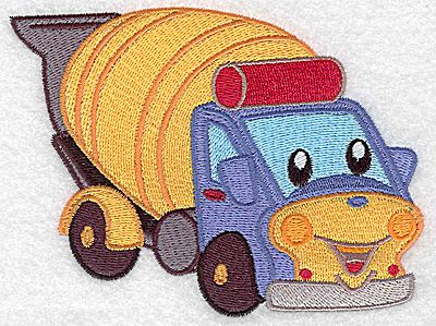 Embroidery Design: Cement truck large 4.98w X 3.77h