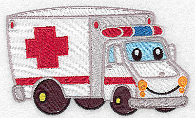 Embroidery Design: Ambulance vehicle large 4.98w X 3.04h