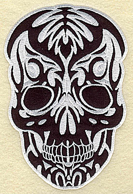 Embroidery Design: Tattoo Skull applique A large 5.69w X 8.50h