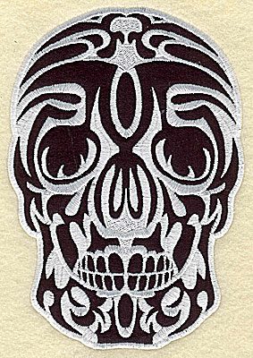 Embroidery Design: Tattoo Skull applique I large 5.88w X 8.50h