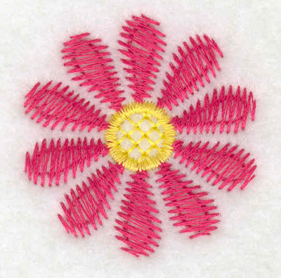 Embroidery Design: Pink flower 1.50w X 1.56h
