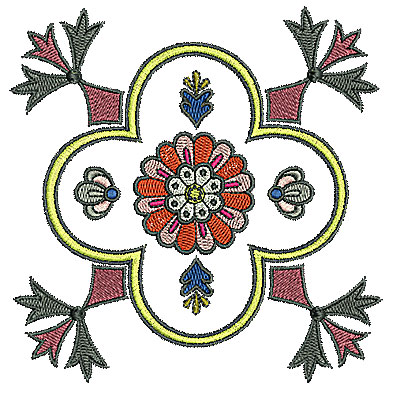 Embroidery Design: Tudor design 1 4.96w X 4.99h