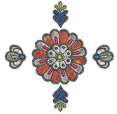 Embroidery Design: Tudor design 3 3.20w X 3.24h