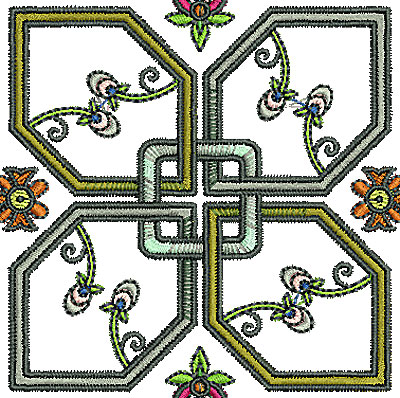 Embroidery Design: Tudor design 5 3.21w X 3.22h