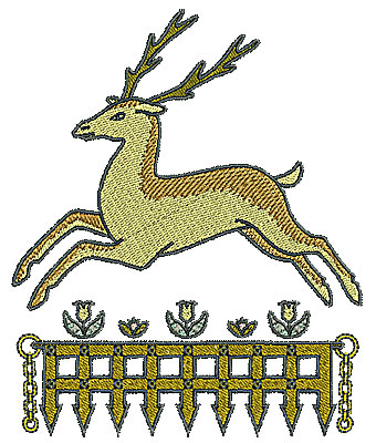 Embroidery Design: Tudor deer design 4.96w X 6.00h