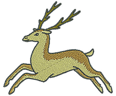 Embroidery Design: Tudor deer  4.96w X 4.24h