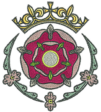 Embroidery Design: Tudor flower design 11 4.72w X 5.40h