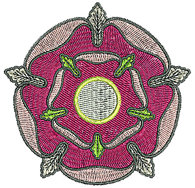 Embroidery Design: Tudor flower design 12 3.32w X 3.25h