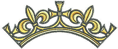 Embroidery Design: Tudor crown 3.82w X 1.58h