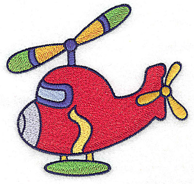 Embroidery Design: Helicopter large 4.57w X 4.32h