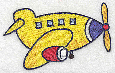 Embroidery Design: Airplane large 4.94w X 3.09h