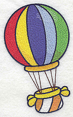 Embroidery Design: Hot air balloon large 2.95w X 4.97h