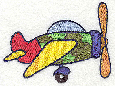 Embroidery Design: War plane large 4.60w X 3.43h