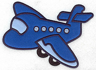 Embroidery Design: Passenger airplane three appliques 6.69w X 4.96h