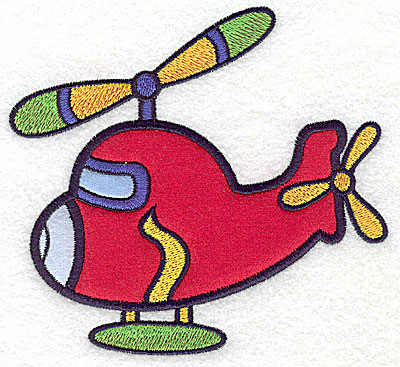 Embroidery Design: Helicopter three appliques 5.32w X 4.92h
