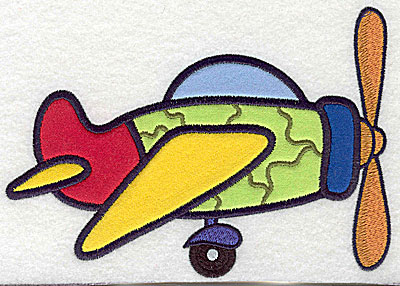 Embroidery Design: War plane five appliques 6.88w X 4.92h