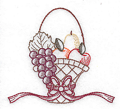Embroidery Design: Single basket design 3.46w X 3.10h