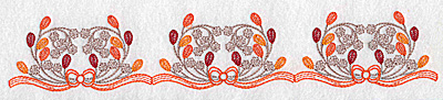 Embroidery Design: Leaf and berry border 10.35w X 1.83h