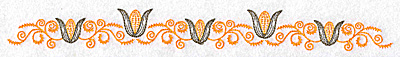 Embroidery Design: Corn and swirl border 10.41w X 1.07h