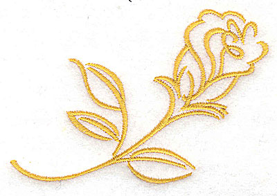 Embroidery Design: Rose 3.86w X 2.58h