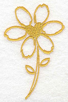 Embroidery Design: Daisy 2.44w X 3.87h