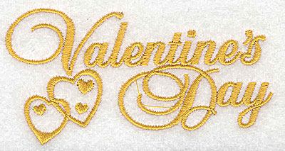 Embroidery Design: Valentine's Day 3.87w X 2.02h