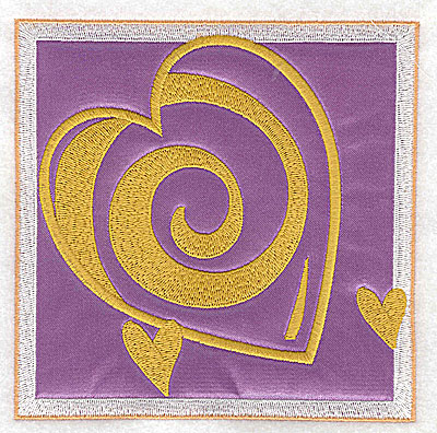 Embroidery Design: Valentine heart trio applique large 4.93w X 4.93h