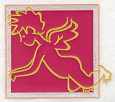 Embroidery Design: Valentine applique cupid large 4.98w X 4.39h