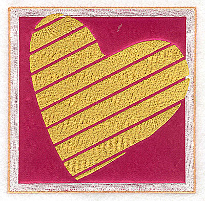 Embroidery Design: Valentine applique heart large 4.93w X 4.93h