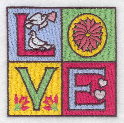 Embroidery Design: LOVE 3.45w X 3.45h