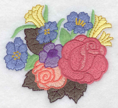 Embroidery Design: Floral bouqet 3.51w X 3.19h