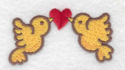 Embroidery Design: Love birds 2.52w X 1.40h