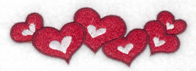 Embroidery Design: Hearts  3.89w X 1.33h