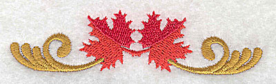 Embroidery Design: Victorian fall leaf design 3 3.86w X 0.99h