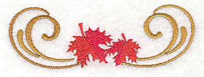 Embroidery Design: Victorian fall leaf design 8 3.82w X 1.30h