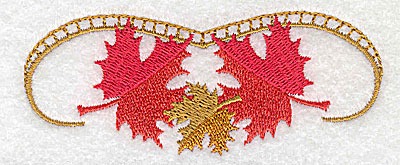 Embroidery Design: Victorian fall leaf design 15 3.85w X 1.57h