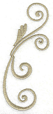 Embroidery Design: Victorian swirl design large 1.70w X 3.88h