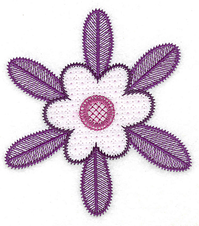 Embroidery Design: Flower large 4.03w X 4.97h
