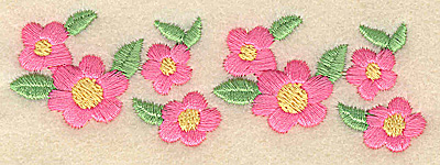 Embroidery Design: Flowers 3.89w X 1.29h