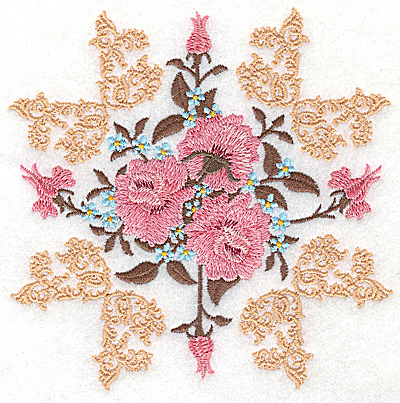 Embroidery Design: Victorian Roses B 4.98w X 4.98h