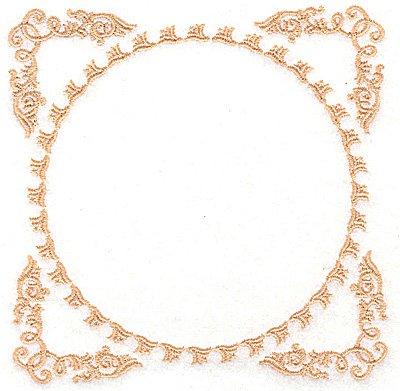 Embroidery Design: Frame and circle 4.98w X 4.98h