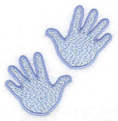 Embroidery Design: Handprint large boy 2.57w X 2.67h