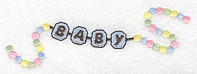 Embroidery Design: Beaded baby boy bracelet large 4.92w X 1.64h