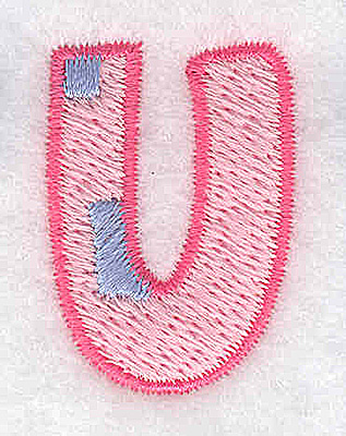 Embroidery Design: U small 0.90w X 1.28h