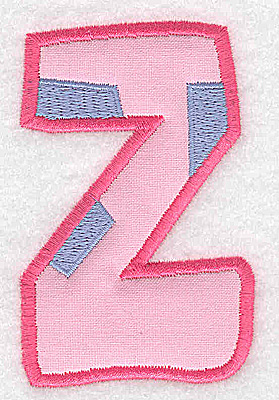 Embroidery Design: Z applique large 2.36w X 3.65h