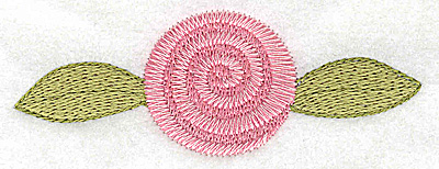Embroidery Design: Rosebud pink large 3.87w X 1.42h