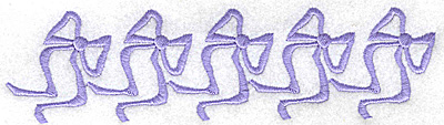 Embroidery Design: Ribbons in a row 6.67w X 1.74h