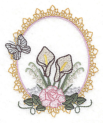 Embroidery Design: Memories Wedding design small 3.21w X 3.86h